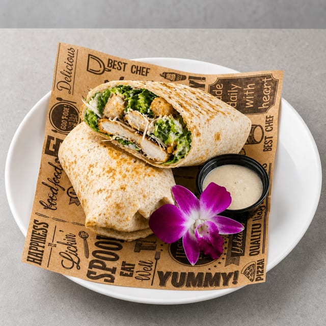 Chicken Caesar Wrap Combo.