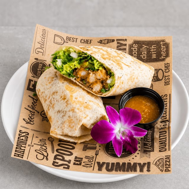 Coconut Mango Shrimp Wrap Combo.